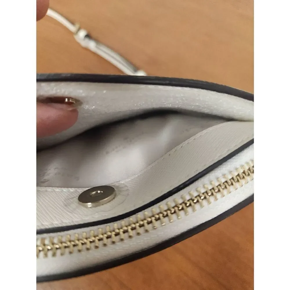NWT Kate Spade Heart- Double Zip Crossbody- Milk Glass and red hearts (R)